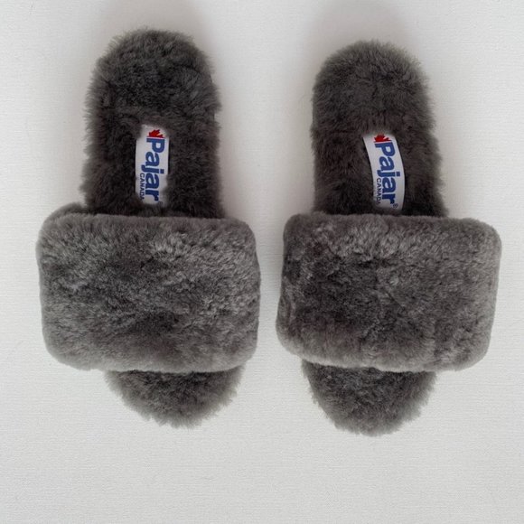 Pajar Shearling Open Toe Slippers  Grey - Picture 3 of 3